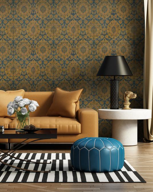 Mind the Gap Wallpaper Kaftan PREMIUM DESIGNER WALLPAPER COLLECTION Non-woven Made in Europe Paste the wall 3 rolls x 20.5 x 3.25 yards - My Fabric Connection -