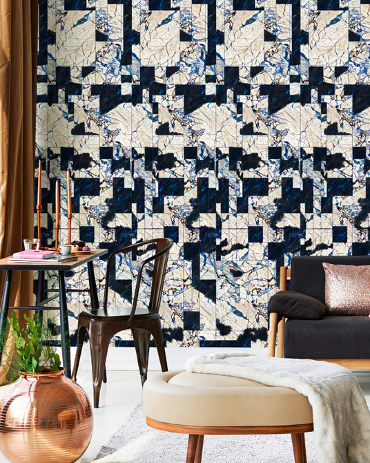 Mind the Gap Wallpaper Tribeca Inverted Wallpaper THE WALLPAPER COLLECTABLES Satin Matte Made in Europe Paste the wall 3 rolls x 20.5 x 3.25 yards - My Fabric Connection -