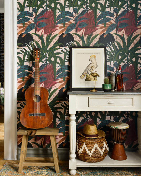 JARDIN IMAGINARIO Wallpaper (WP20495) by Mind The Gap Designer Wallpaper | WP20495 | THE WALLPAPER COMPENDIUM 1 | 3 rolls x 20.5 x 118.1 in | 0.52m / 20.5in | 3m / 118in | 4.65mp | 70cm / 27.6in | Green, Red, Taupe | Non-woven | Paste the wall | 3-rolls in a box | Fabric Carolina | https://www.fabriccarolina.com/