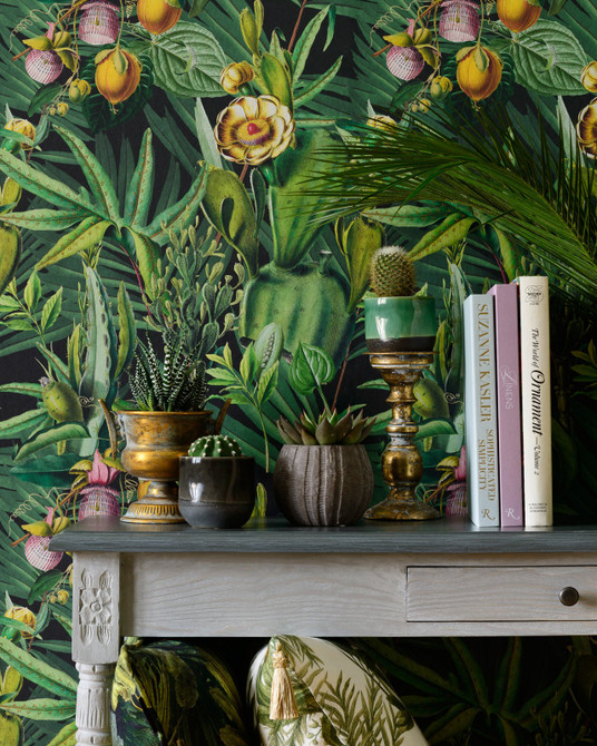 Mind the Gap Wallpaper Luscious Flora Wallpaper THE WALLPAPER COMPENDIUM 1 Textured Matte Made in Europe Paste the wall 3 rolls x 20.5 x 3.25 yards - My Fabric Connection -