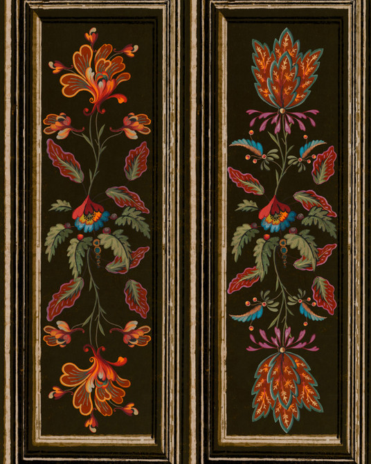 Mind the Gap Wallpaper Tyrolean Panel Black Wallpaper TYROL APRES-SKI HOME COLLECTION Textured Matte Made in Europe Paste the wall 3 rolls x 20.5 x 3.25 yards - My Fabric Connection -