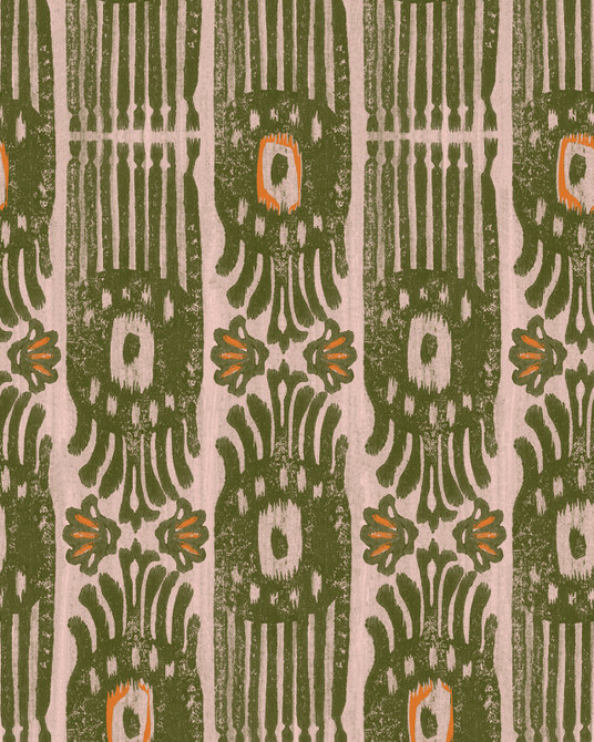 Mind the Gap Wallpaper Ikat Notting Hill Wallpaper MINNIE KEMP X MINDTHEGAP Non-woven Made in Europe Paste the wall 1 roll x 20.47 x 9.8 yards - My Fabric Connection -