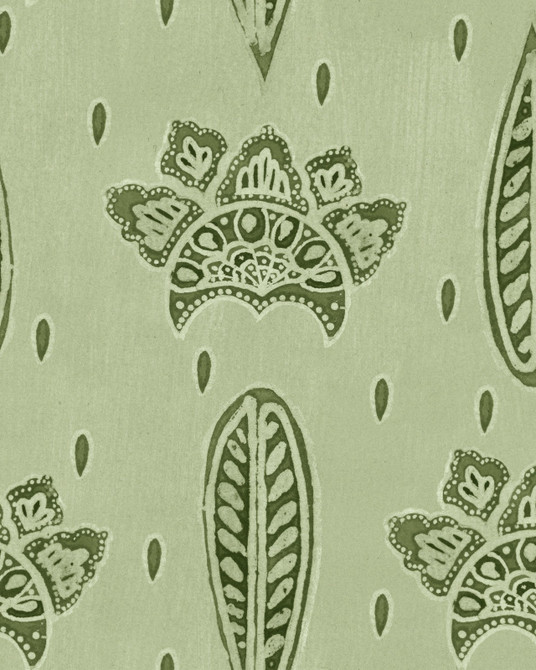 BETHEL BATIK Smoke Green Wallpaper (WP30077) by Mind The Gap Designer Wallpaper | WP30077 | WOODSTOCK '69 LIFESTYLE COLLECTION | 1 roll x 20.5 x 393.7 in | 0.52m / 20.5in | 10m / 393.7in | 5.20mp | 60cm / 23.7in | Dark Green, Light Green | Satin Matte | Paste the wall | 1-roll in a box | Fabric Carolina | https://www.fabriccarolina.com/