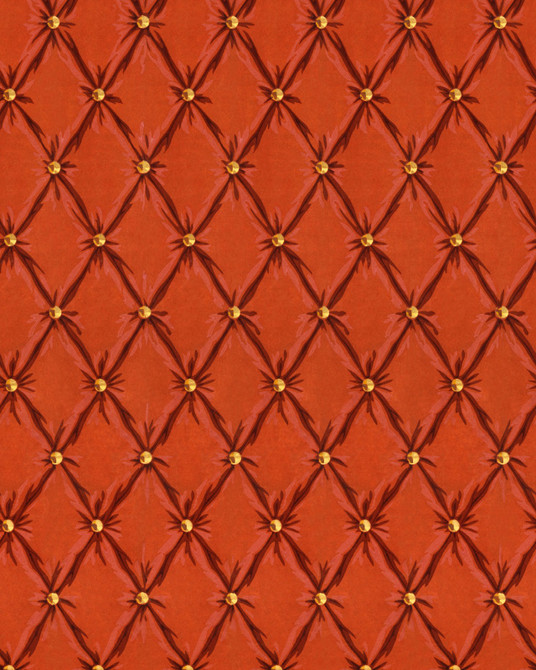 TUFTED PANEL Mandarin Wallpaper (WP30172) by Mind The Gap Designer Wallpaper | WP30172 | ORIENT EXPRESS | 1 roll x 20.5 x 393.7 in | 0.52m / 20.5in | 10m / 393.7in | 5.20mp | 70cm / 27.5in | Tangerine Red, Gold | Non-woven | Paste the wall | 1-roll in a box | Fabric Carolina | https://www.fabriccarolina.com/