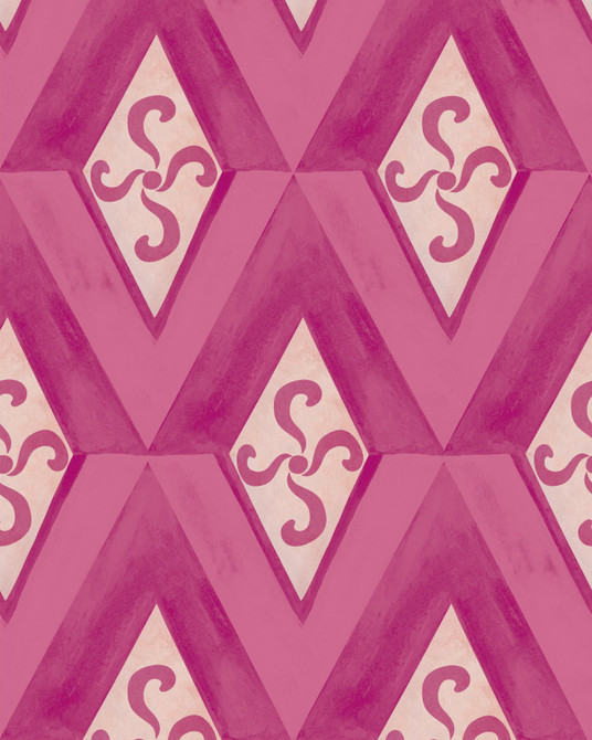 GIRANDOLA Azalea Wallpaper (WP30193) by Mind The Gap Designer Wallpaper | WP30193 | LA DOLCE VITA | 1 roll x 20.5 x 393.7 in | 0.52m / 20.5in | 10m / 393.7in | 4.68mp | 50cm / 19.6in | Light Pink, Pink | Satin Matte | Paste the wall | 1-roll in a box | Fabric Carolina | https://www.fabriccarolina.com/