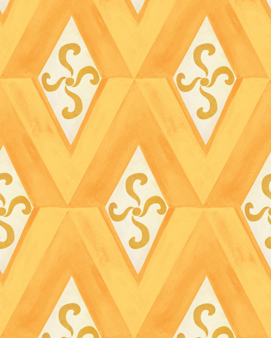 Mind the Gap Wallpaper Girandola Limone Wallpaper LA DOLCE VITA Satin Matte Made in Europe Paste the wall 1 roll x 20.5 x 10.9 yards - My Fabric Connection -