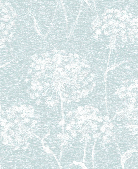 Advantage Carolyn Light Blue Dandelion Wallpaper Nature Covers about 56.4 square feet 20.5-in by 33-ft long roll Unpasted 12.6 - My Fabric Connection -