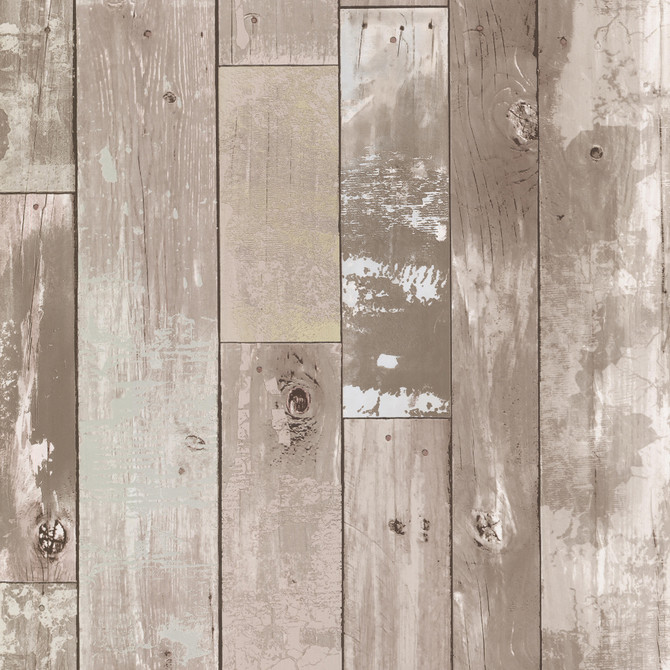 Brewster Heim Taupe Distressed Wood Panel Wallpaper Texture Trends II Covers about 56.4 square feet 20.5-in by 33-ft long roll Unpasted 21 - My Fabric Connection -