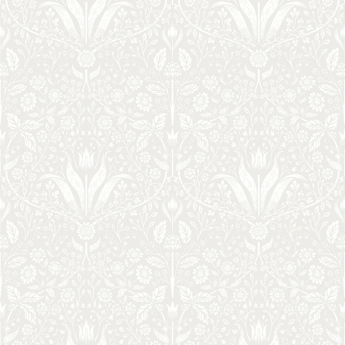 A-Street Prints Mara Light Grey Tulip Ogee Wallpaper Botanica Covers about 57.5 square feet 20.9-in by 33-ft long roll Unpasted 20.9 - My Fabric Connection - A-Street Prints Mara Light Grey Tulip Ogee Wallpaper Botanica Covers about 57.5 square feet 20.9-in by 33-ft long roll Unpasted 20.9 - My Fabric Connection -