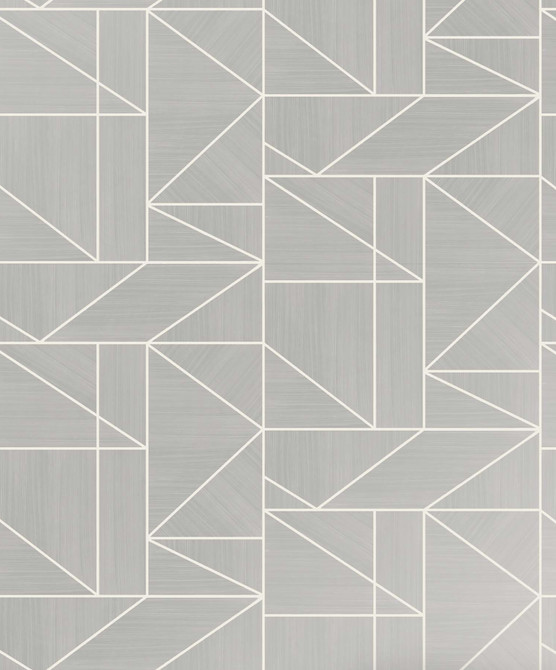 Advantage Malvolio Silver Silver Geometric Wallpaper Shades of Grey Covers about 56.4 square feet 20.5-in by 33-ft long roll Unpasted 12.6 - My Fabric Connection -