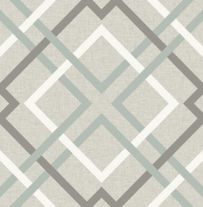 A-Street Prints Saltire Emile Taupe Lattice Wallpaper Perennial Covers about 56.4 square feet 20.5-in by 33-ft long roll Unpasted 20.9 - My Fabric Connection -