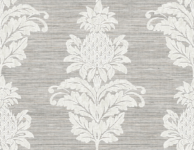 Kenneth James Pineapple Grove Gold Damask Wallpaper Palm Springs Covers about 60.8 square feet 27-in by 27-ft long roll Unpasted 21 - My Fabric Connection -