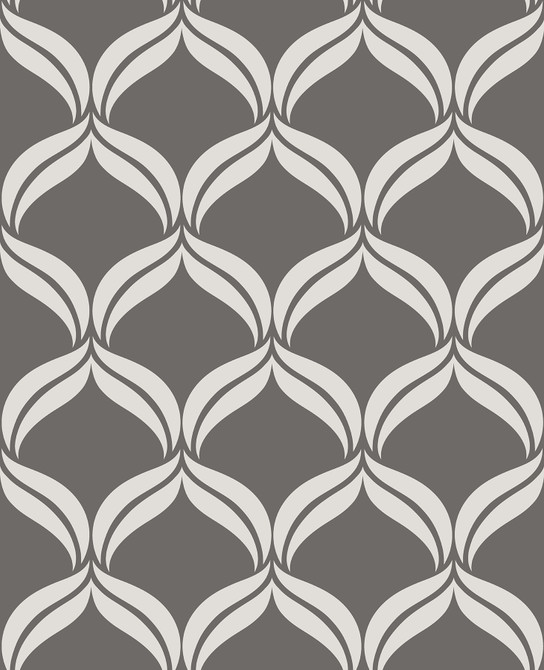 A-Street Prints Petals Grey Ogee Wallpaper Geometrie Covers about 56.4 square feet 20.5-in by 33-ft long roll Unpasted 21 - My Fabric Connection -