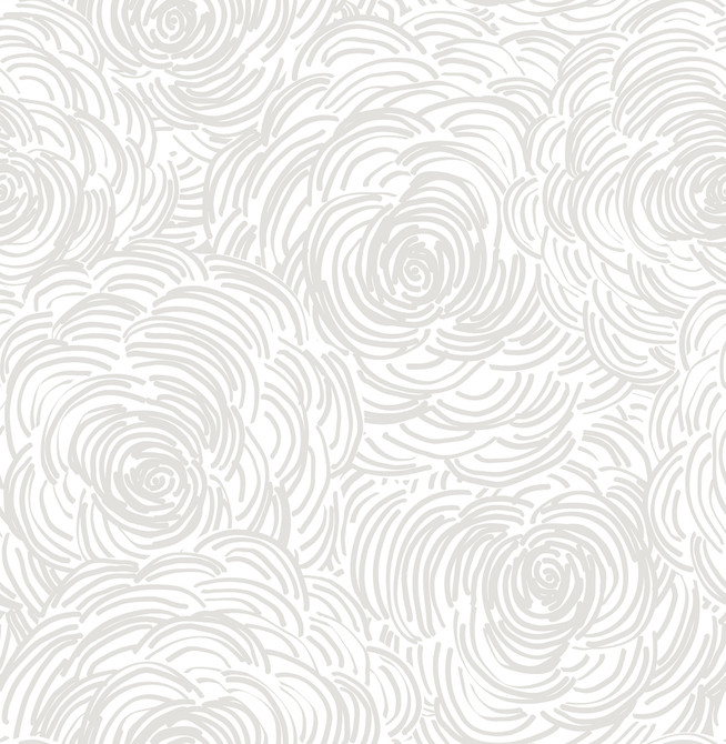 A-Street Prints Celestial Taupe Floral Wallpaper Eclipse Covers about 56.4 square feet 20.5-in by 33-ft long roll Unpasted 20.9 - My Fabric Connection -