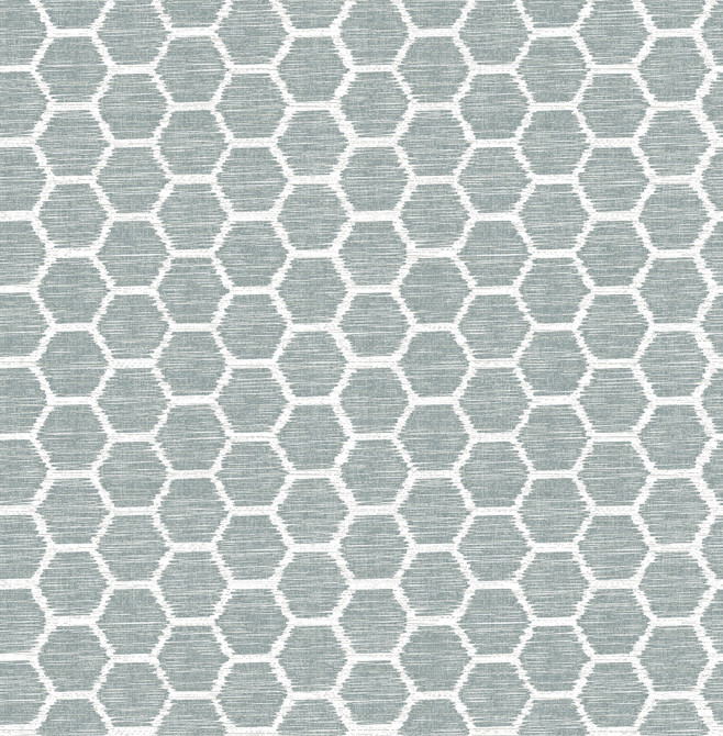 A-Street Prints Aura Teal Honeycomb Wallpaper Celadon Covers about 56.4 square feet 20.5-in by 33-ft long roll Unpasted 10.4 - My Fabric Connection -