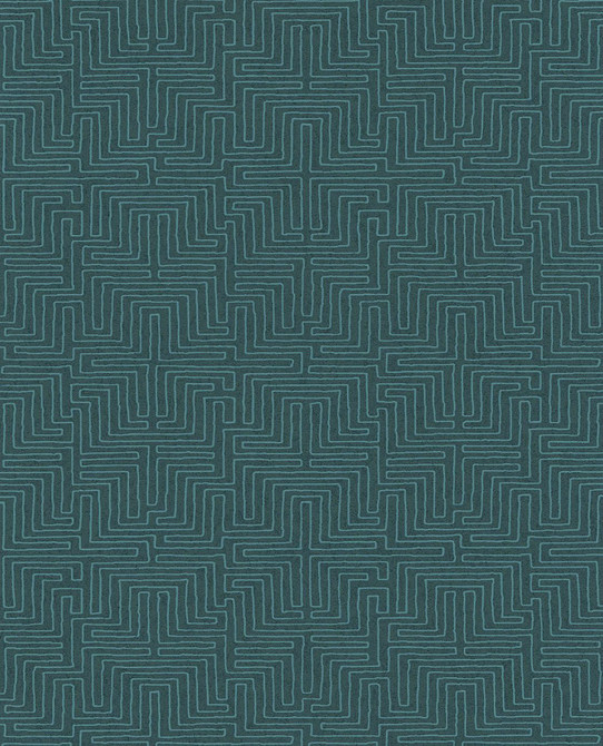 Eijffinger Kairo Teal Geometric Wallpaper Siroc Covers about 56.4 square feet 20.5-in by 33-ft long roll Unpasted 13 - My Fabric Connection - Eijffinger Kairo Teal Geometric Wallpaper Siroc Covers about 56.4 square feet 20.5-in by 33-ft long roll Unpasted 13 - My Fabric Connection -