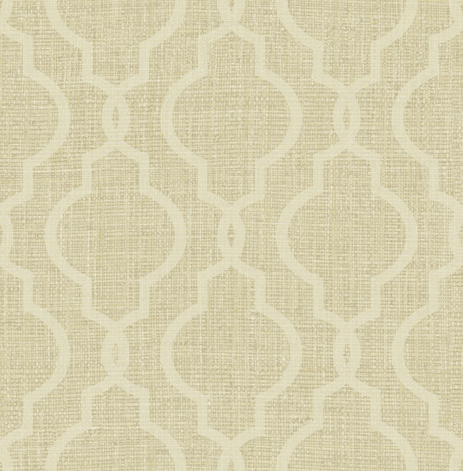 Kenneth James Geometric Gold Quatrefoil Wallpaper Palm Springs Covers about 56.4 square feet 20.5-in by 33-ft long roll Unpasted 21 - My Fabric Connection -