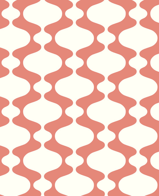 A-Street Prints Ashbury Coral Retro Wallpaper Habitat Covers about 56.4 square feet 20.5-in by 33-ft long roll Unpasted 6.3 - My Fabric Connection -