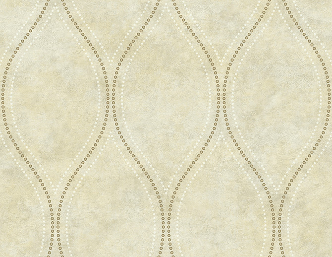 Kenneth James Eira Beige Marble Ogee Wallpaper GeoTex Covers about 60.8 square feet 27-in by 27-ft long roll Unpasted 20.9 - My Fabric Connection -