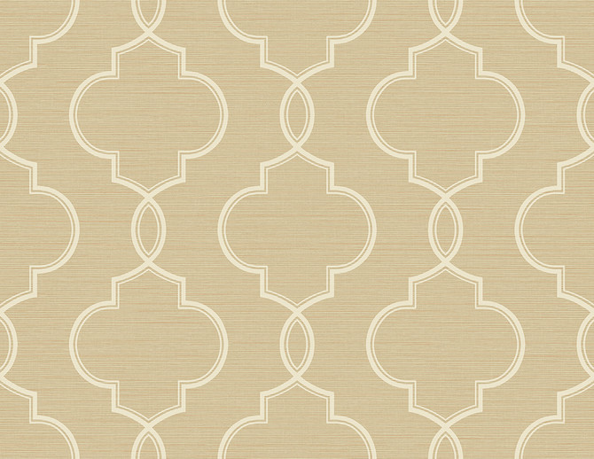 Kenneth James Malo Wheat Sisal Ogee Wallpaper GeoTex Covers about 60.8 square feet 27-in by 27-ft long roll Unpasted 10.4 - My Fabric Connection -