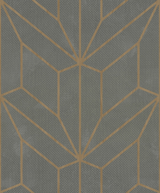 York Wallcoverings Hammered Diamond Inlay Grey & Wood Wallpaper Grey Covers about 56.9 square feet 20.8-in by 32.8-ft long roll Unpasted 25.2 - My Fabric Connection -