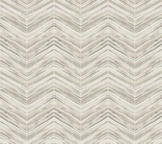 Inspired by Color Petite Watercolor Chevron Cream Wallpaper Beige & Neutrals Covers about 60.8 square feet 27-in by 27-ft long roll Prepasted 24 - My Fabric Connection -