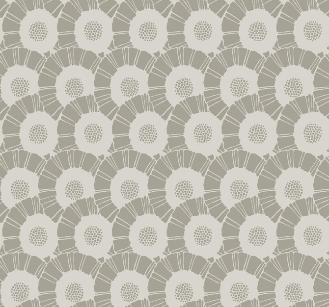 Antonina Vella Coco Bloom White Wallpaper Antonina Vella Deco Covers about 60.8 square feet 27-in by 27-ft long roll Unpasted 25.25 - My Fabric Connection -
