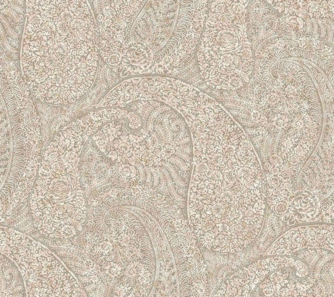 Antonina Vella Kashmir Dreams Paisley Pink Wallpaper Antonina Vella Boho Luxe Covers about 60.8 square feet 27-in by 27-ft long roll Unpasted 24 - My Fabric Connection -