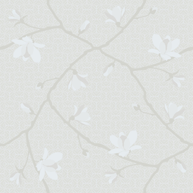 Boråstapeter Sabella Grey Magnolia Branch Wallpaper Wall Vision Covers about 57.5 square feet 20.9-in by 33-ft long roll Unpasted 20.9 - My Fabric Connection -
