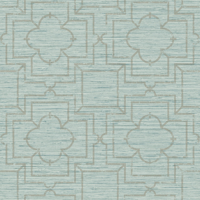 York Wallcoverings Quatrefoil Trellis Blue Peel & Stick Wallpaper York Premium Peel + Stick Covers about 34.2 square feet 20.5-in by 20-ft long roll Peel & Stick 20.5 - My Fabric Connection -