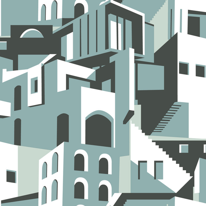 York Wallcoverings Arch Architectural Blue Grey Peel & Stick Wallpaper York Premium Peel + Stick Risky Business Vol. III Covers about 34.2 square feet 20.5-in by 20-ft long roll Peel & Stick 20.5 - My Fabric Connection -