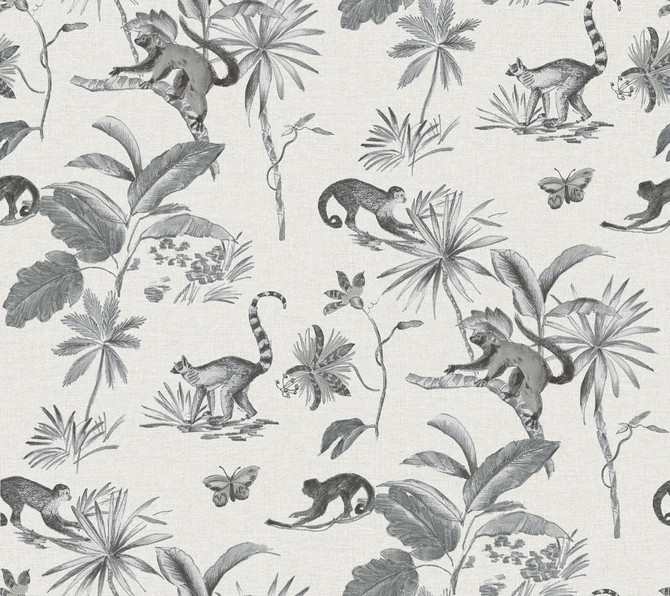 York Wallcoverings Botanicals & Lemurs Grey Peel & Stick Wallpaper Wildlife Covers about 45 square feet 27-in by 20-ft long roll Peel & Stick 24 - My Fabric Connection - York Wallcoverings Botanicals & Lemurs Grey Peel & Stick Wallpaper Wildlife Covers about 45 square feet 27-in by 20-ft long roll Peel & Stick 24 - My Fabric Connection -