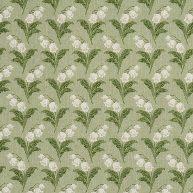 Schumacher Fabric Lily Of The Valley Indoor/Outdoor Moss 182140 Craft Revival 6.75" - My Fabric Connection -