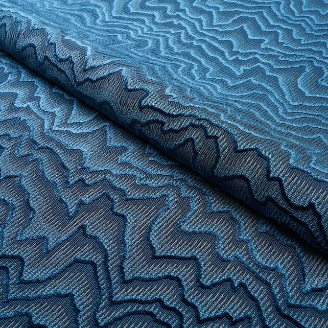 Schumacher Fabric Zambezi Velvet Slate Blue 83022 Cut & Patterned Velvets 13.25" - My Fabric Connection -