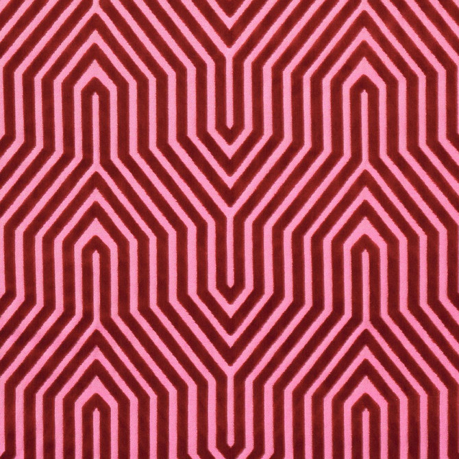 Schumacher Fabric Vanderbilt Velvet Fuchsia 83001 Cut & Patterned Velvets 13.88" - My Fabric Connection -