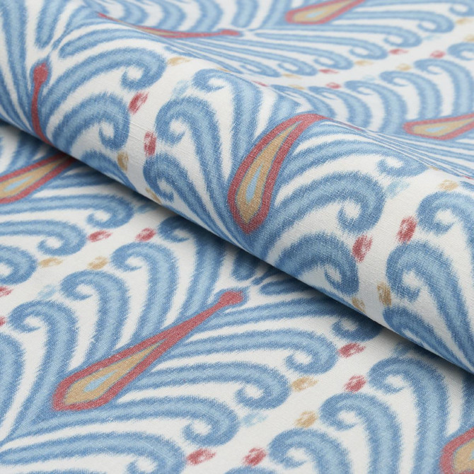 Schumacher Fabric Augustine Ikat Peacock 181270 Ikats 10.75" - My Fabric Connection -