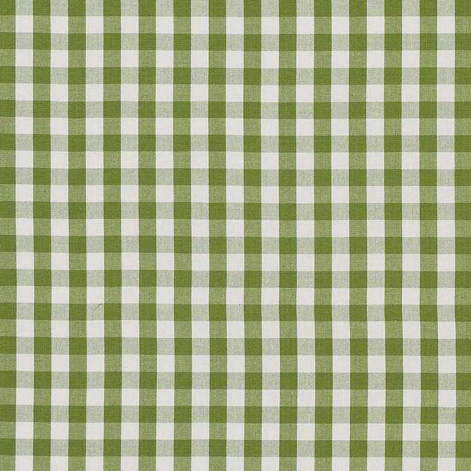 Schumacher Fabric Elton Cotton Check Leaf 63071 New Traditional: Provenal 1.25" - My Fabric Connection -