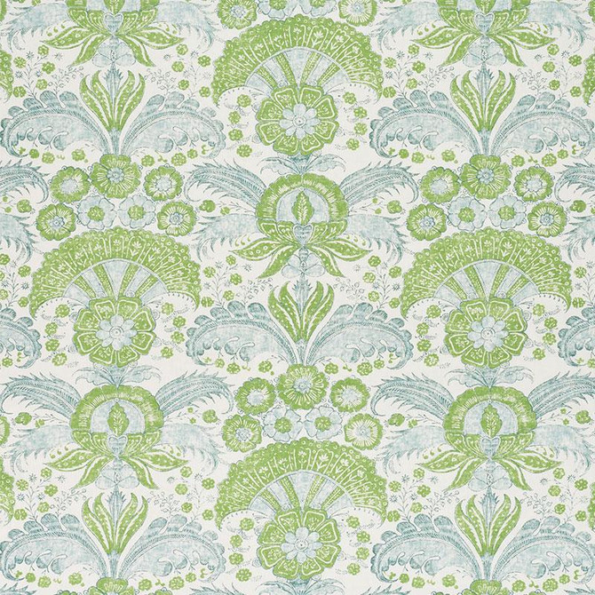 Schumacher Fabric Calicut Leaf 178101 Malabar Hill 27.0" - My Fabric Connection -