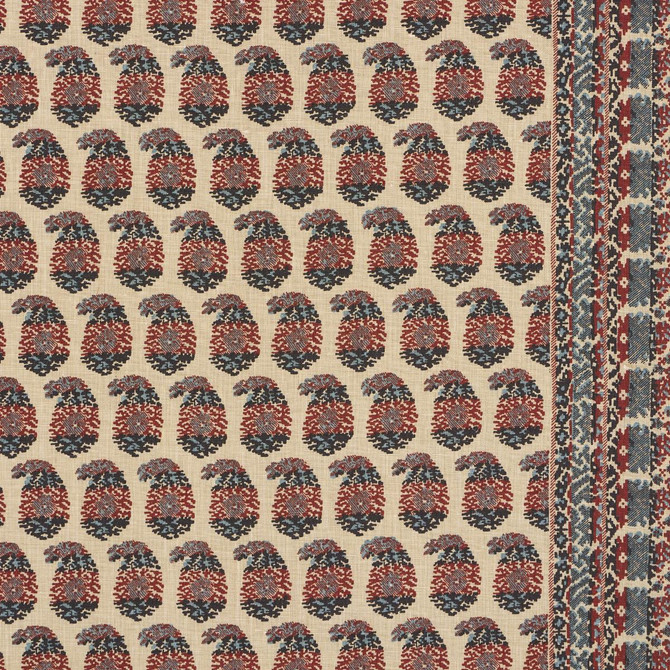 Schumacher Fabric Terry Red & Navy 182061 Rita Konig 54.0" - My Fabric Connection -