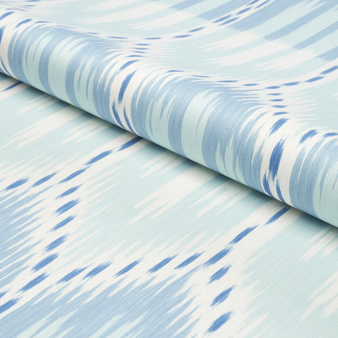 Schumacher Fabric Bukhara Ikat Sky And Aqua 176085 Ikats 13.12" - My Fabric Connection -