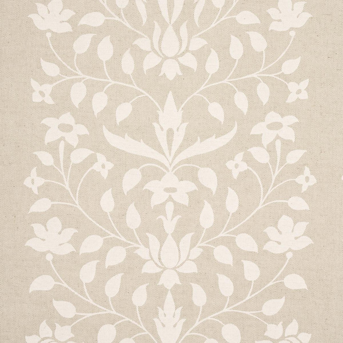 Schumacher Fabric Jaipur Mughal Flower Ivory On Natural 180682 Marie-Anne Oudejans 27.0" - My Fabric Connection -