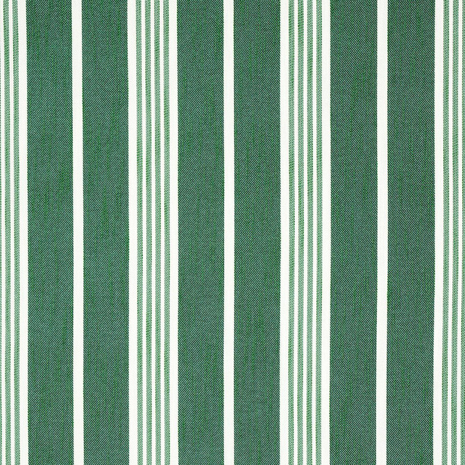 Schumacher Fabric Hampton Stripe Indoor/Outdoor Emerald 82302 Mary Mcdonald 6.75" - My Fabric Connection -