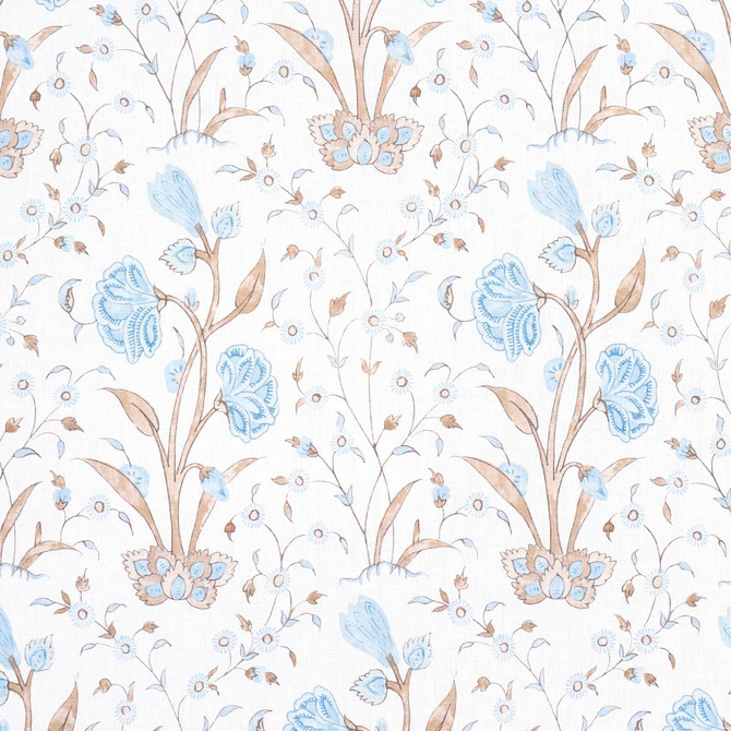 Schumacher Fabric Khilana Floral Sky 178334 Jacaranda 6.75" - My Fabric Connection -