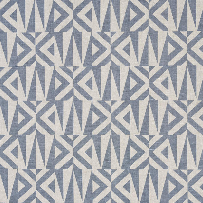 Schumacher Fabric Amero Slate Blue 181641 Earth And Sky 8.75" - My Fabric Connection -