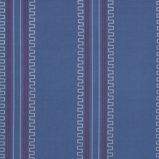 Schumacher Fabric Greco Stripe Navy 83231 Mary Mcdonald 13.5" - My Fabric Connection -