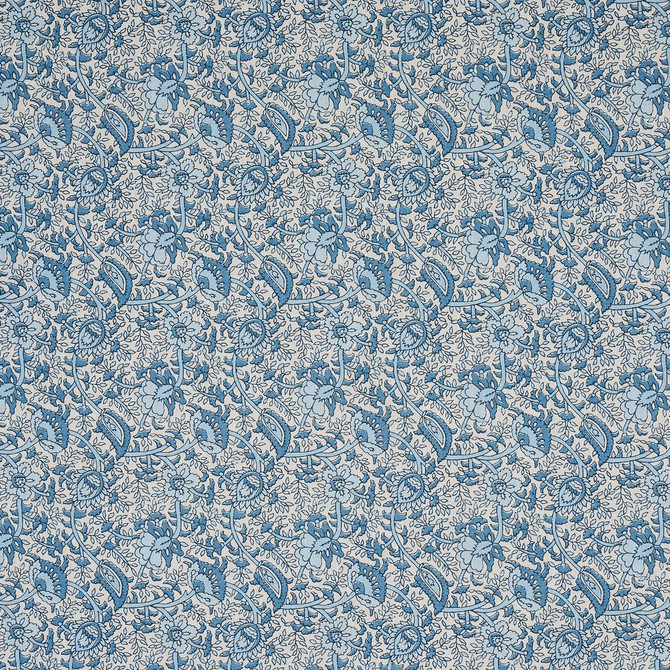 Schumacher Fabric Daisy Indoor/Outdoor Indigo 180710 Mark D. Sikes 54.0" - My Fabric Connection -