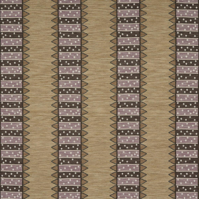Schumacher Fabric Noor Kilim Stripe Aubergine 81981 Uncommon Threads 14.17" - My Fabric Connection -
