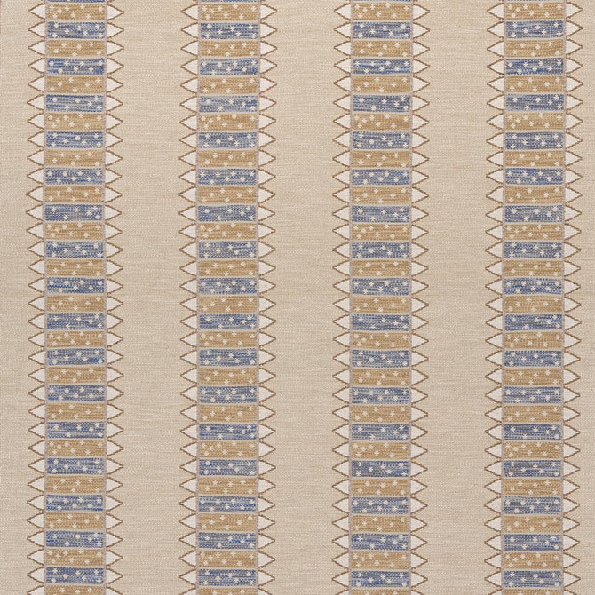 Schumacher Fabric Noor Kilim Stripe Ochre 81980 Uncommon Threads 14.17" - My Fabric Connection -