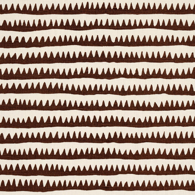 Schumacher Fabric Corfu Hand Printed Stripe Brown 177973 Full Bloom 26.5" - My Fabric Connection -