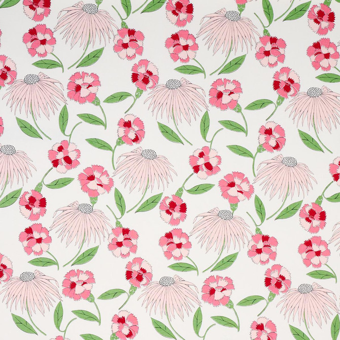 Schumacher Fabric Bouquet Toss Pepper Berry 177853 Full Bloom 13.5" - My Fabric Connection -